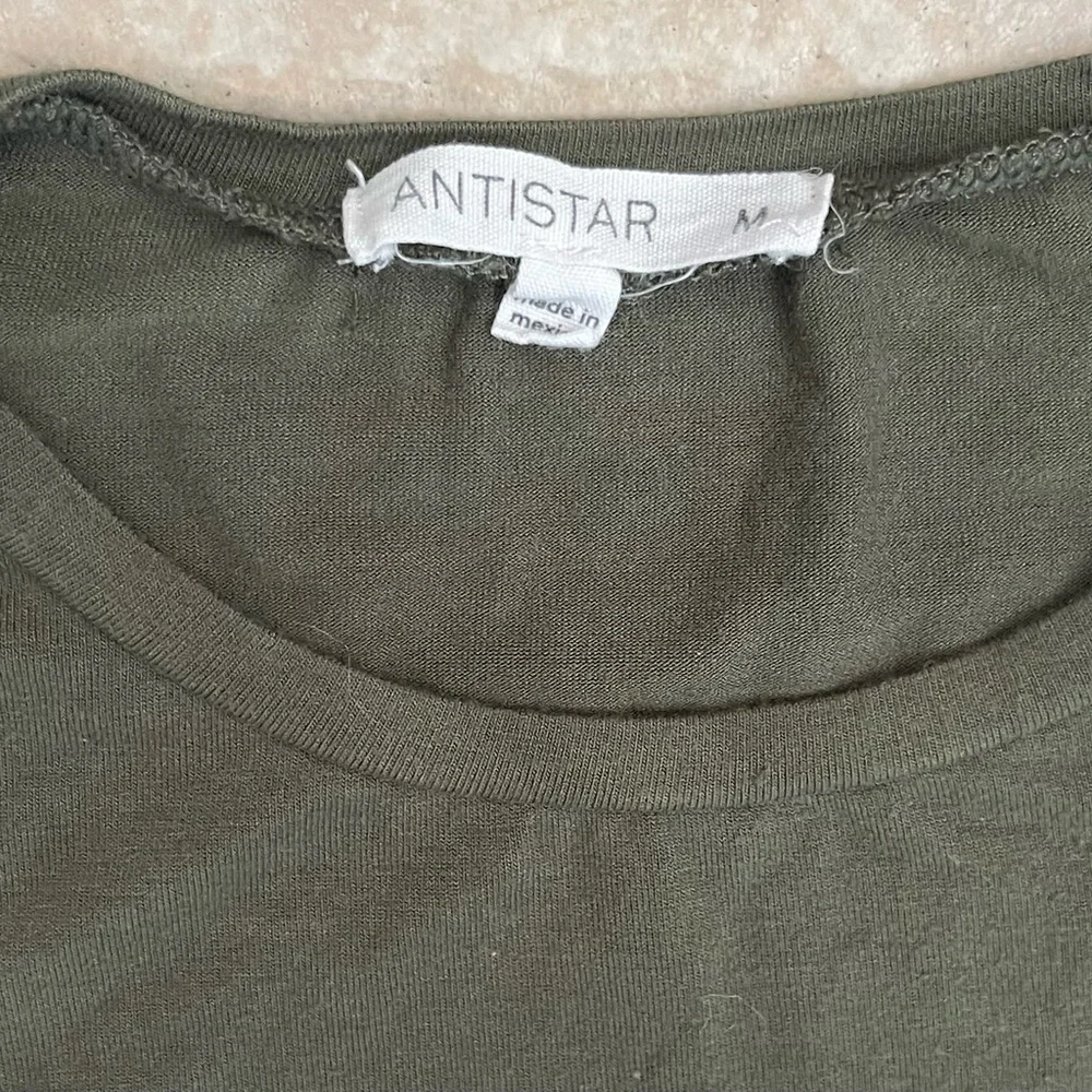 Antistar Pair of Cropped, Lightweight Tees (1 Forest Green, 1 Taupe), Size M - Picture 5 of 13